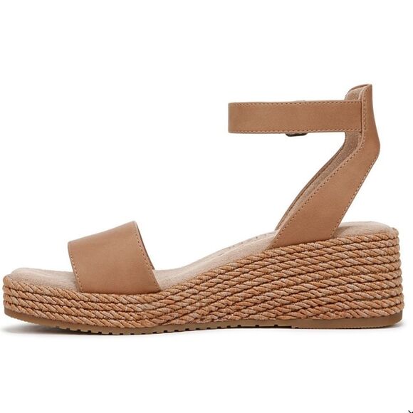 SOUL Naturalizer 8 GLORIA Cookie Dough Brown Wedge Strap Espadrille Sandals - Picture 8 of 9